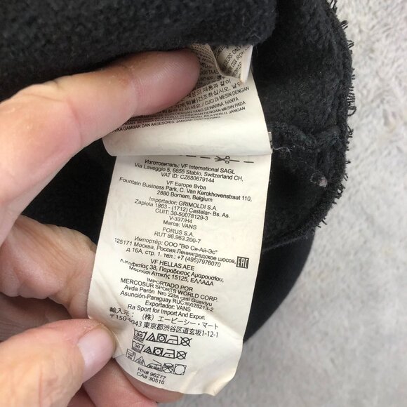 Vans Mens Sweatshirt Small Crewneck Long Sleeve Black Graphic Top Pullover Y2K - Picture 12 of 15